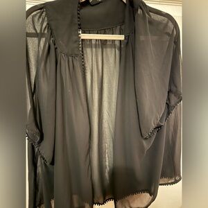 Forever 21 Sheer Black-Trim Tunic